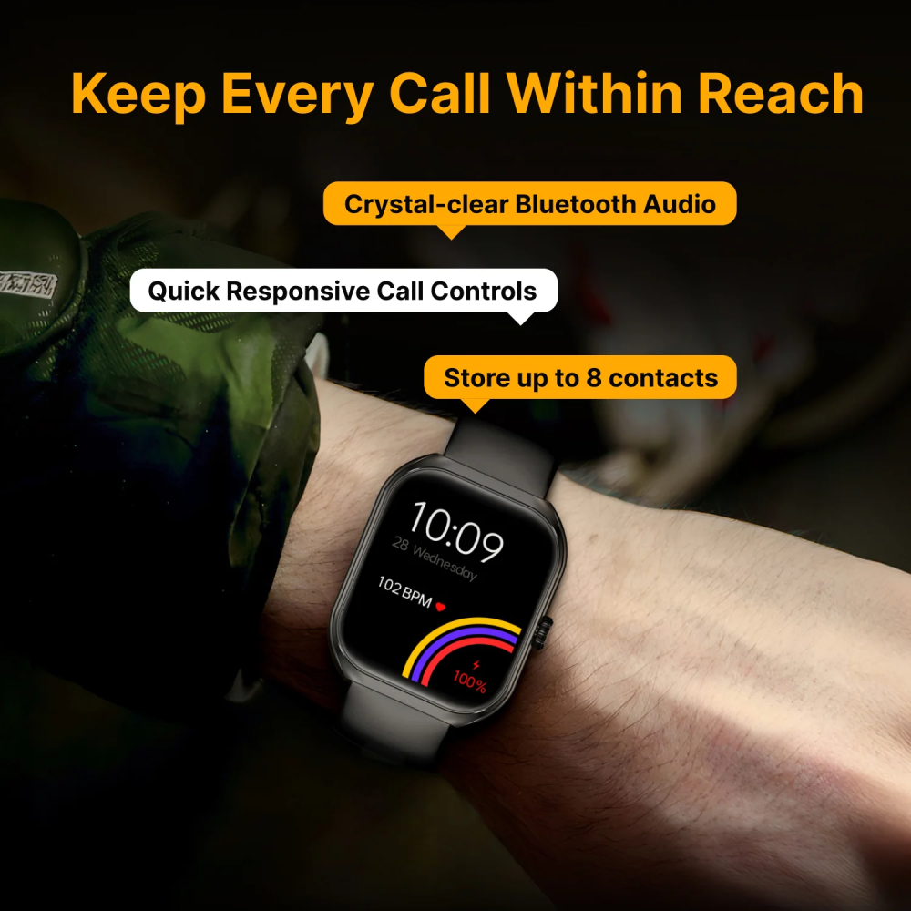 Timex Smart Progen 1.95" Curved Amoled Display Bluetooth Calling Smartwatch