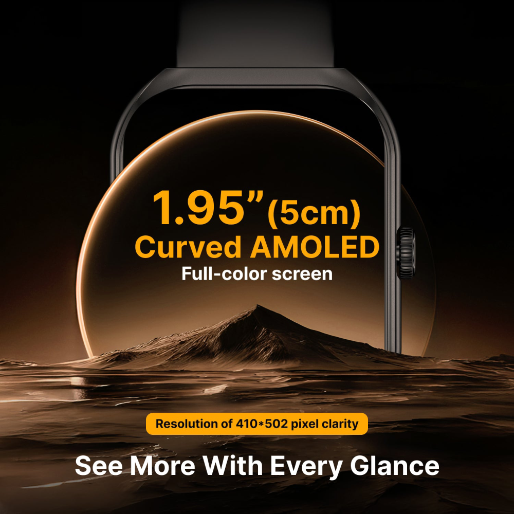 Timex Smart Progen 1.95" Curved Amoled Display Bluetooth Calling Smartwatch