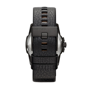 Diesel Master Chief Analog Black Dial Leather Strap Watch for Men
