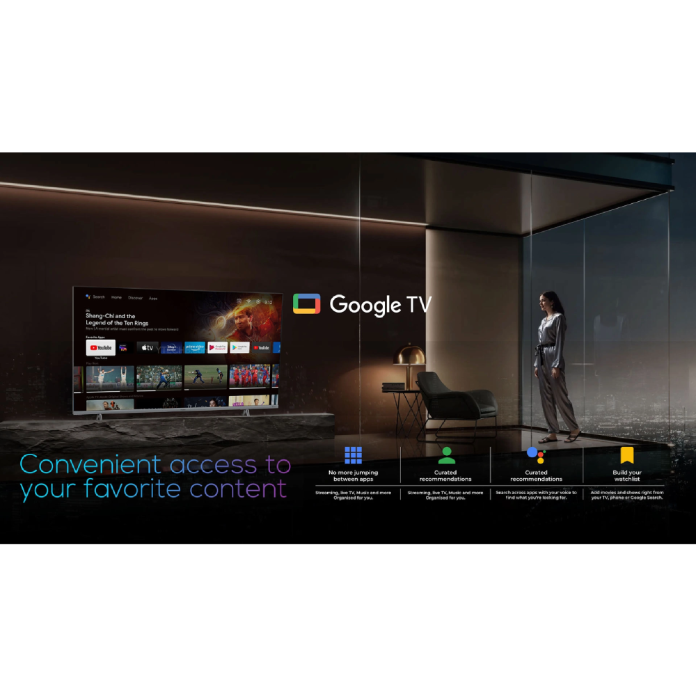 Haier 43" Full HD DLED Google TV with Google Assistant - LE43A900G - Black