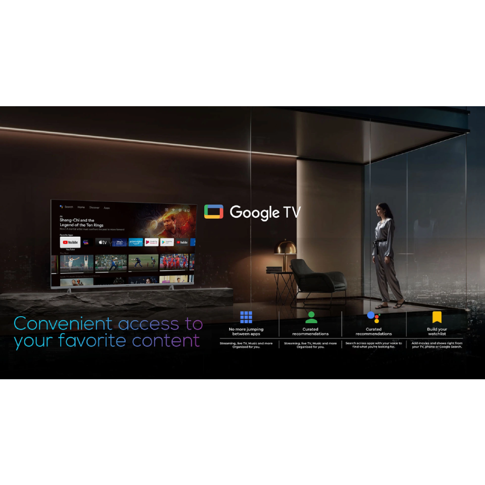 Haier 50" 4K Smart DLED Google TV with Hands Free Voice Control - 50P7GT - Grey