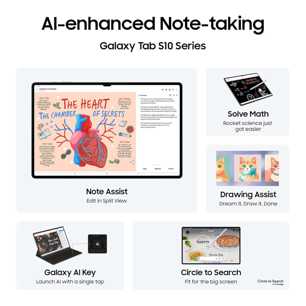 Samsung Galaxy Tab S10 Ultra | MediaTek Dimensity 9300 |12 GB RAM | 512 GB ROM | 36.99 cms (14.6 inch) 2960 x 1848 Pixels WQXGA+ Dynamic Amoled 2X Display | Wifi  - Moonstone Gray