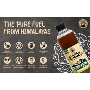 Peepal Farm Handcrafted Classic Kombucha Black Tea Liquid - Pack of 2 x 500 ml