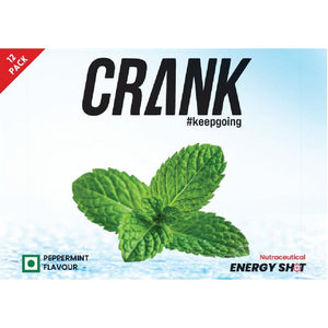 Crank Energy Shot – Peppermint Flavour, Pack of 12 (60ml each)