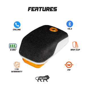 Arctic Fox Jet Waterproof Bluetooth Travel Speaker - White