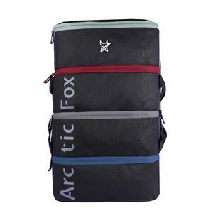 Arctic Fox 45L Rainbow Duffel Bag Cum Backpack - Black