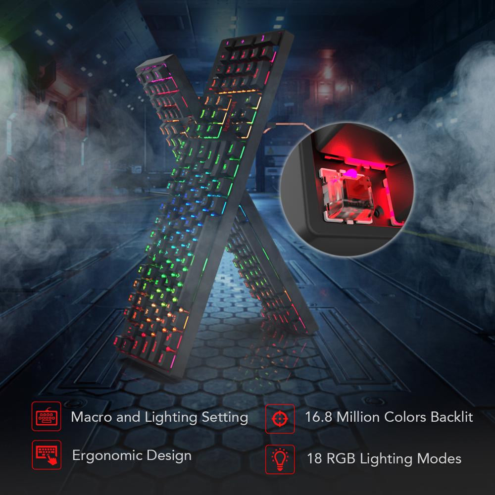 Redragon Surara K582 Wired Mechanical Keyboard - Red Switches