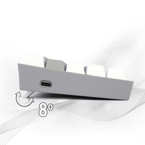 Redragon Fizz Pro K616 60% Mechanical Keyboard (Red Switch) - Grey and White