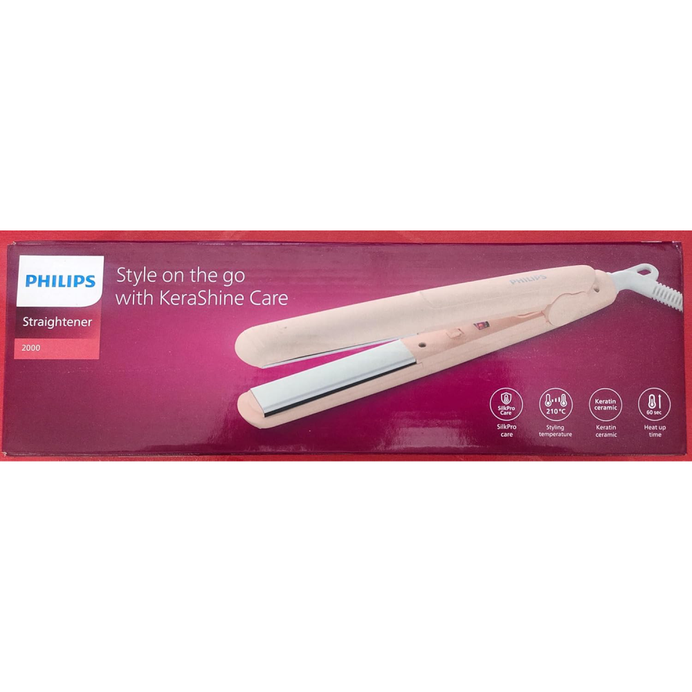 Philips Hair Straightener with Silk Protect Technology - Peach