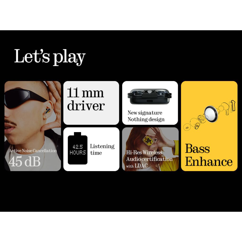 Nothing Ear (a) Noise Cancelling Bluetooth Wireless Earbuds