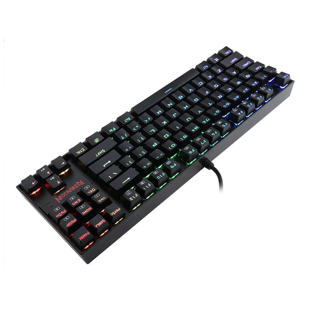 Redragon K552 TKL Wired Mechanical RGB Keyboard (Blue Switch) - Black