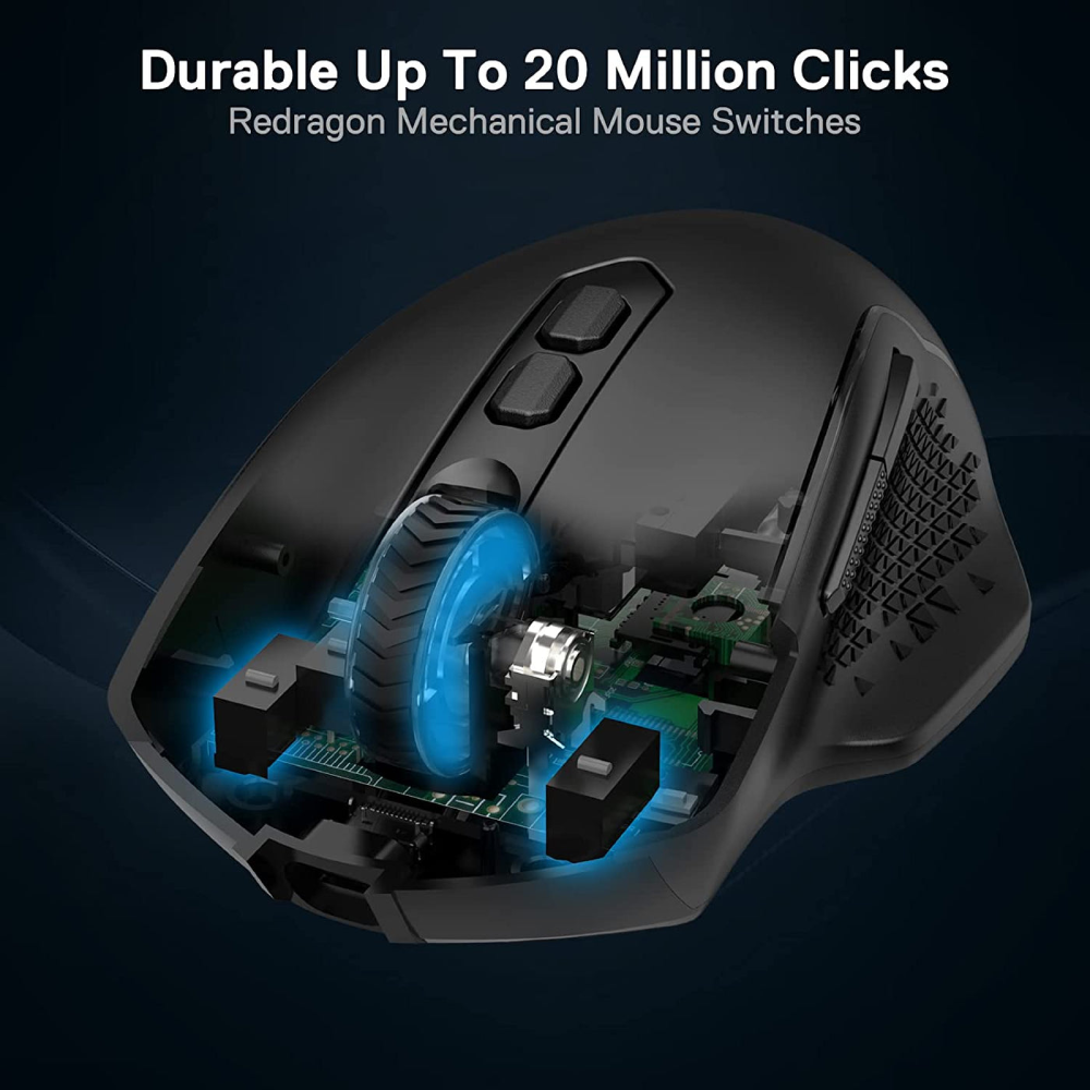 Redragon Taipan Pro M810 PRO RGB Wired and Wireless Mouse - Black