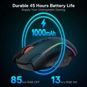 Redragon Taipan Pro M810 PRO RGB Wired and Wireless Mouse - Black