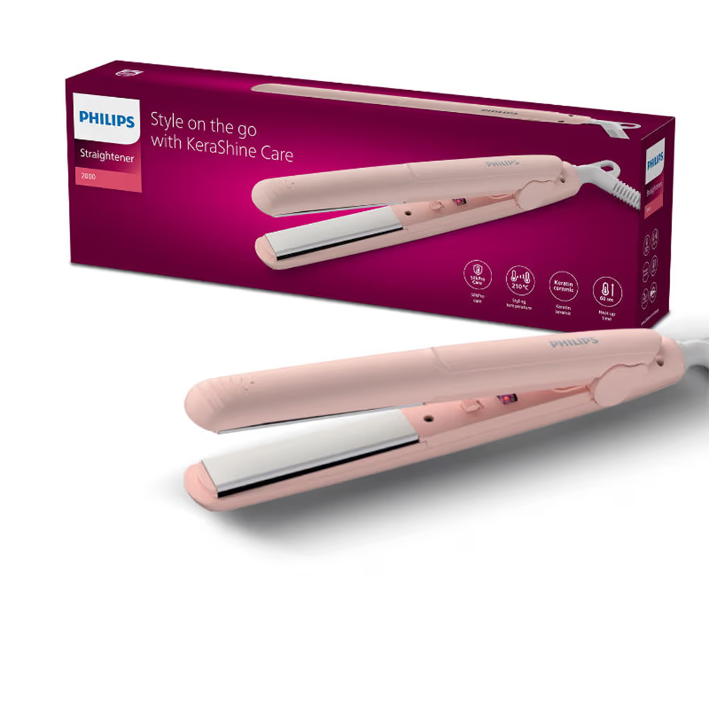 Philips Hair Straightener with Silk Protect Technology - Peach