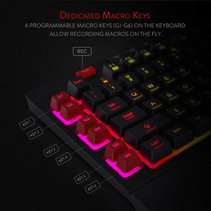 Redragon Shiva K512 Wired Membrane RGB Keyboard - Black