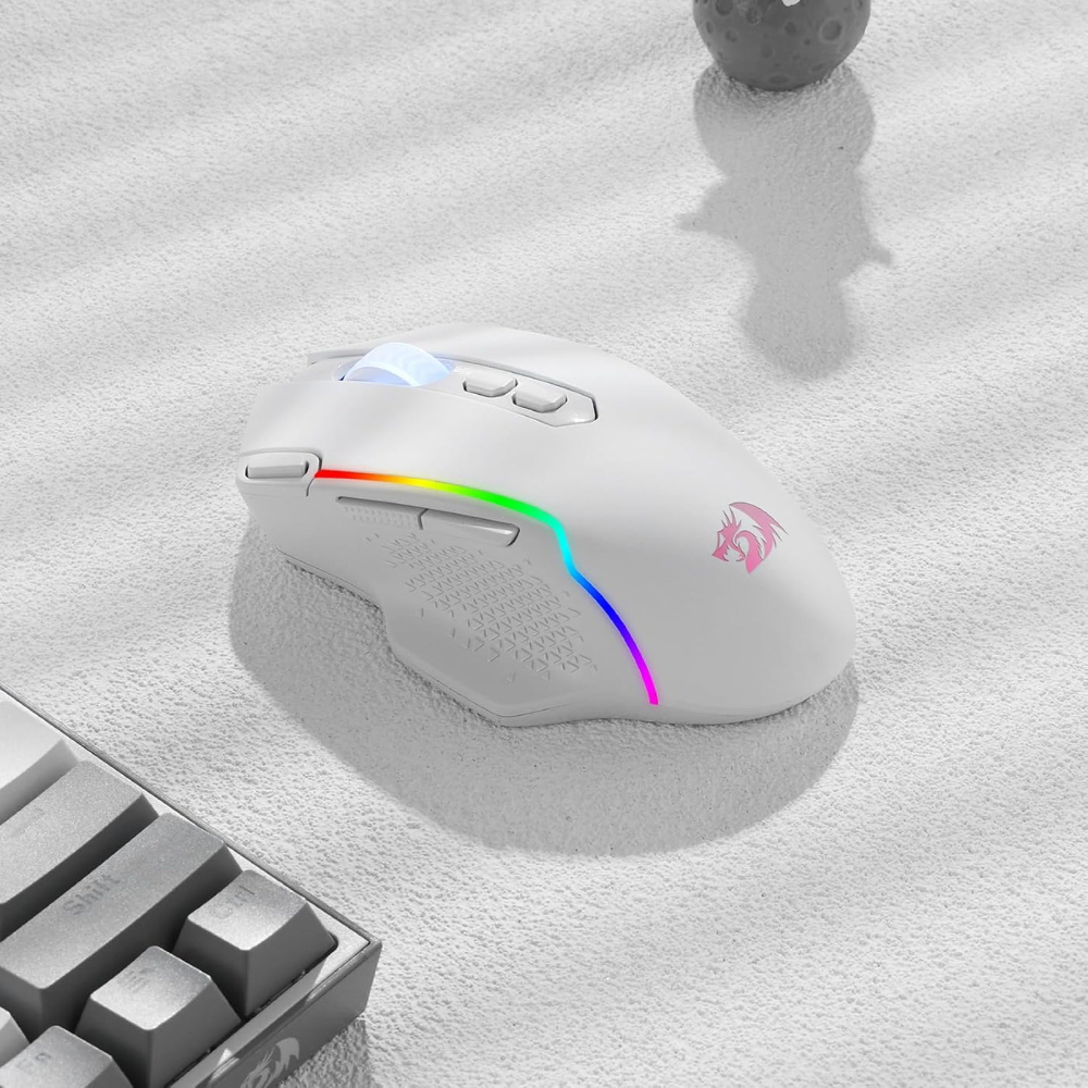 Redragon Taipan Pro M810 PRO RGB Wired and Wireless Mouse - White