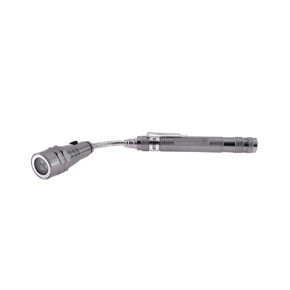 Swiss Military 360° Flexible & Expandable Telescopic Magnetic Torch - Silver