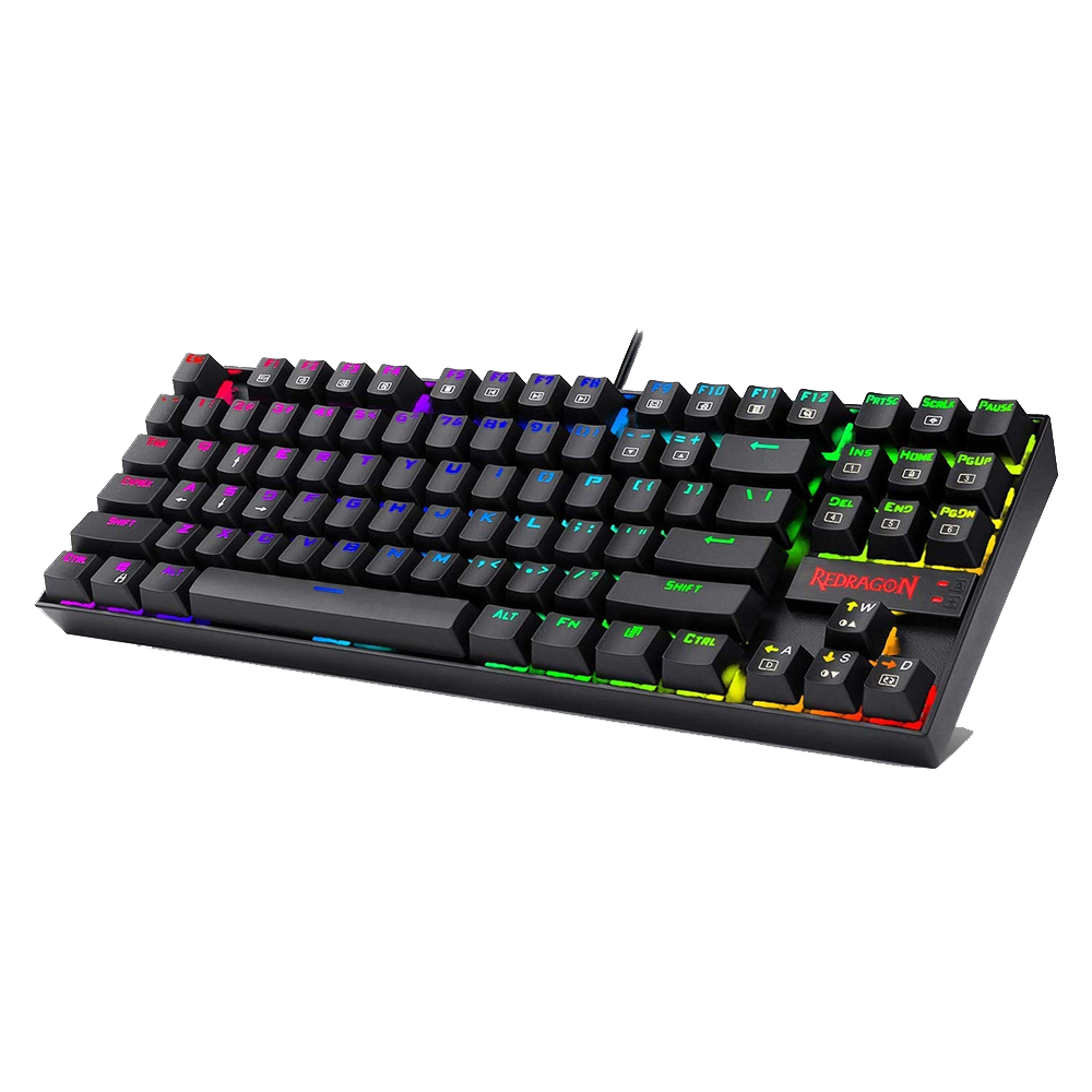 Redragon K552 TKL Wired Mechanical RGB Keyboard (Blue Switch) - Black