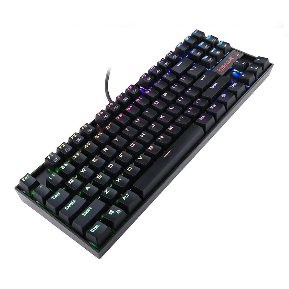 Redragon K552 TKL Wired Mechanical RGB Keyboard (Blue Switch) - Black