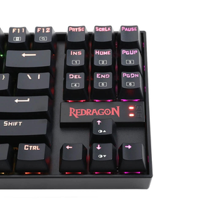 Redragon K552 TKL Wired Mechanical RGB Keyboard (Blue Switch) - Black