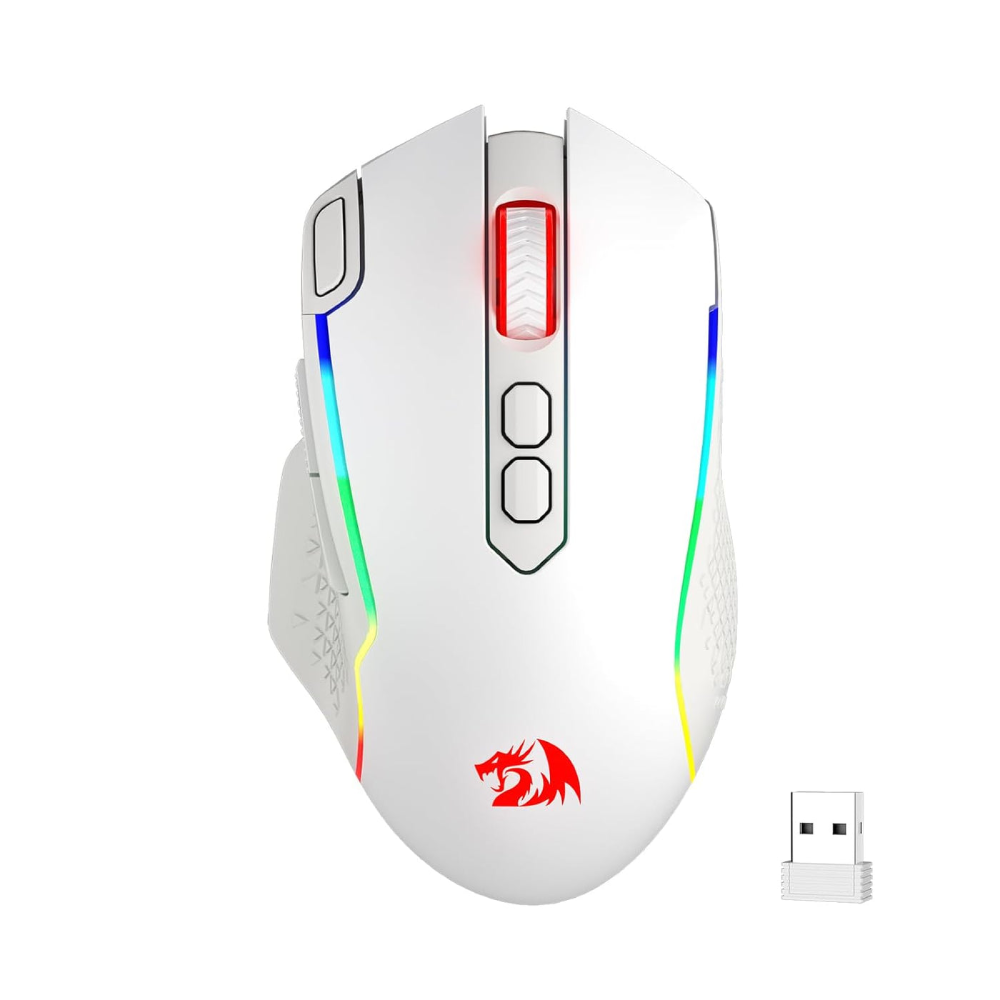 Redragon Taipan Pro M810 PRO RGB Wired and Wireless Mouse - White