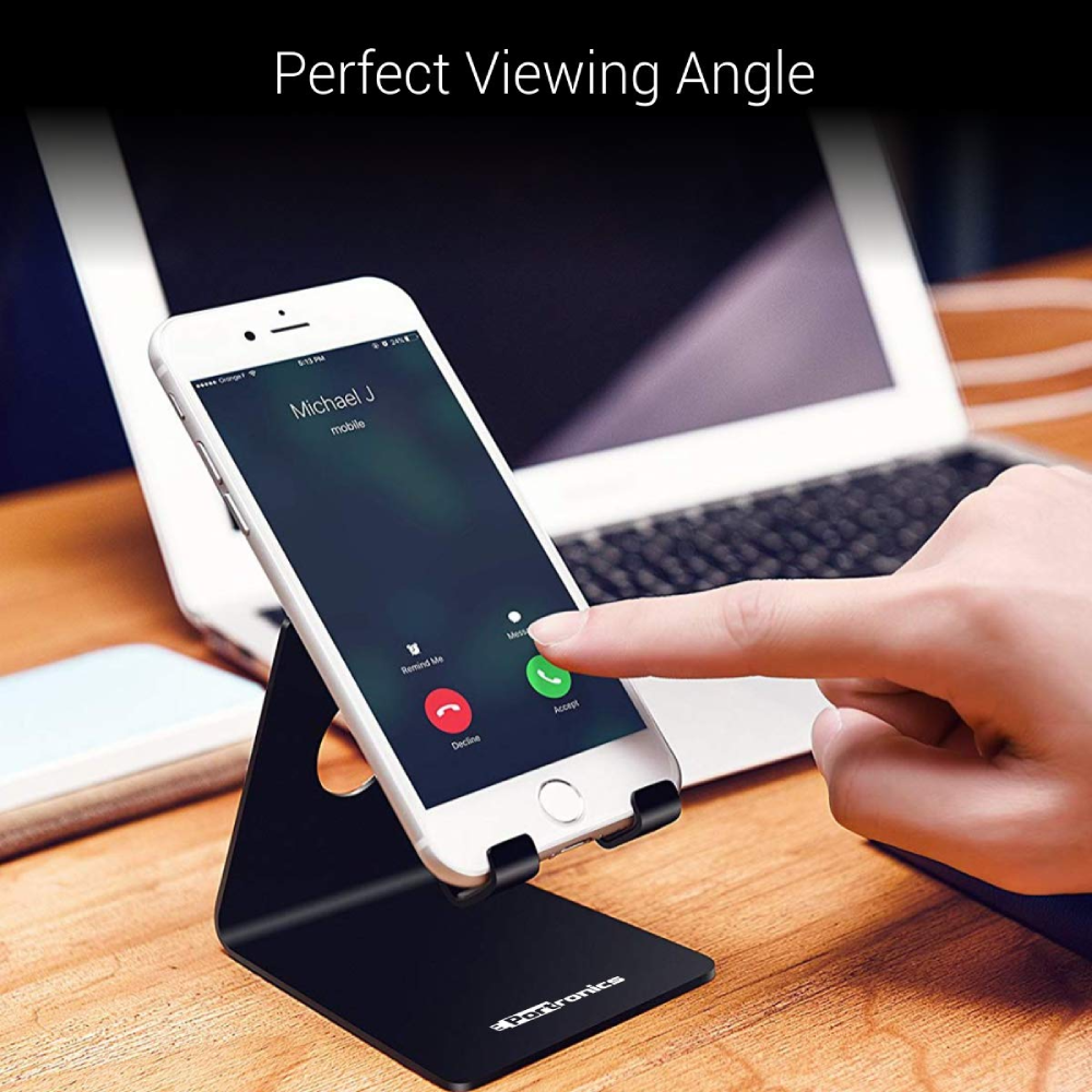 Portronics Modesk Phone Holder - Black