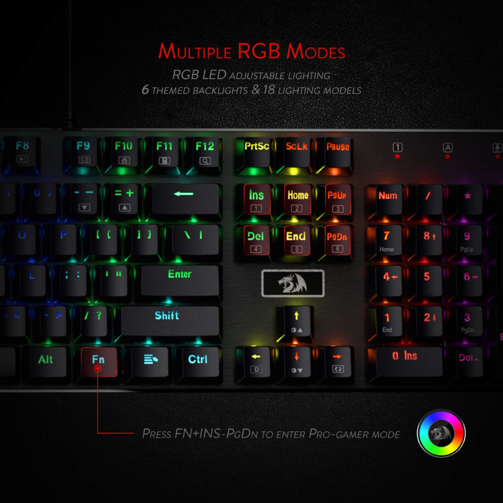 Redragon Devarajas K556 Wired Mechanical Keyboard - Brown Switches