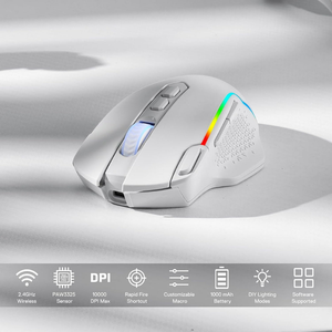 Redragon Taipan Pro M810 PRO RGB Wired and Wireless Mouse - White