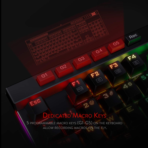 Redragon Vata K580 Wired Mechanical Keyboard - Blue Switches