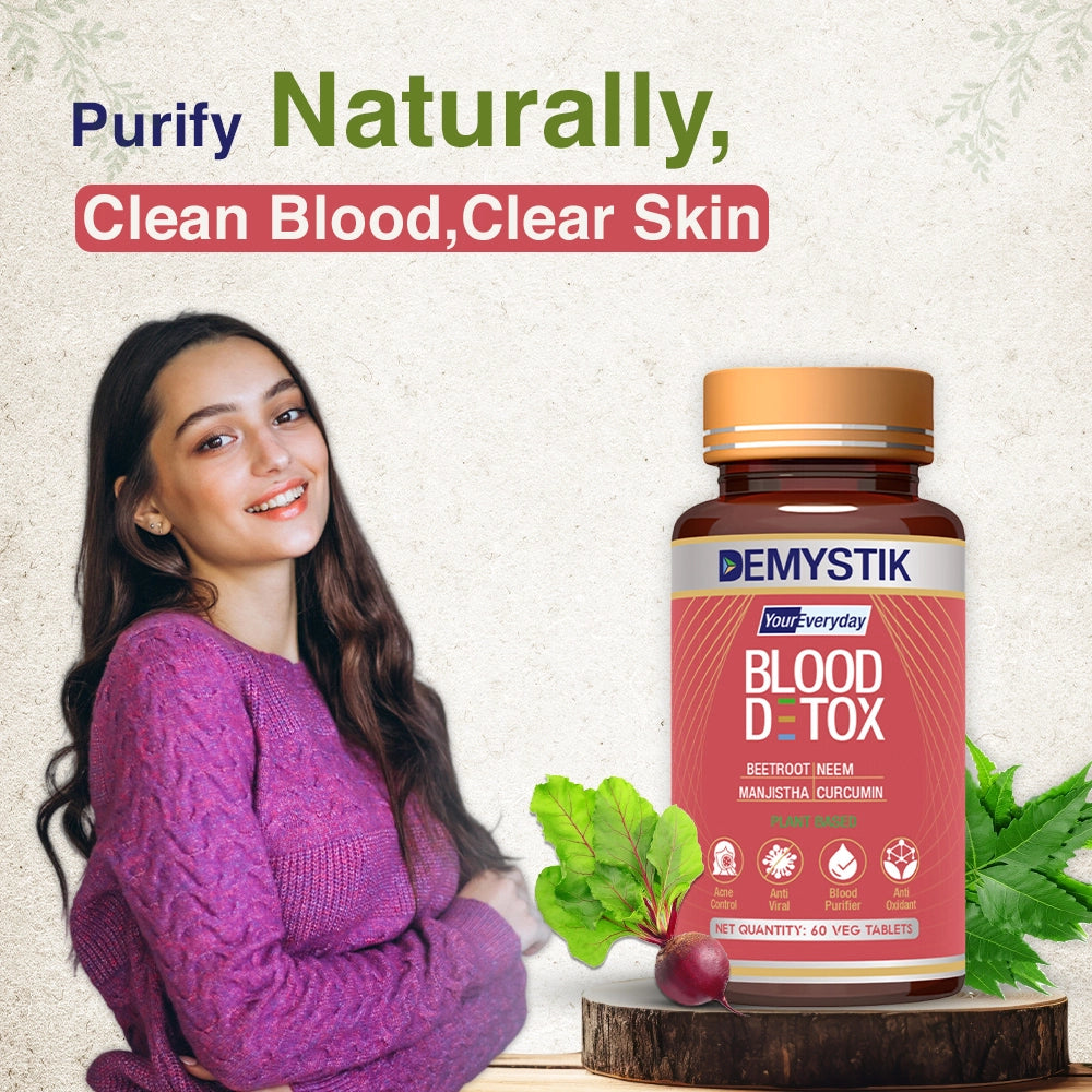 Demystik Blood Purifier Tablets – Natural Skin Detox & Immunity Booster (60 Tablets) 
