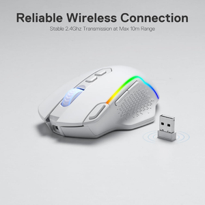 Redragon Taipan Pro M810 PRO RGB Wired and Wireless Mouse - White