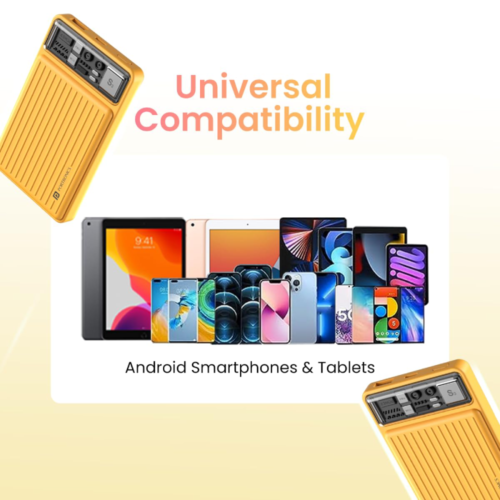 Portronics Luxcell Mini 10K 10000mAh Charging Power Bank - Yellow