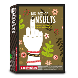 Exciting Lives Big Box of Insults Card Game