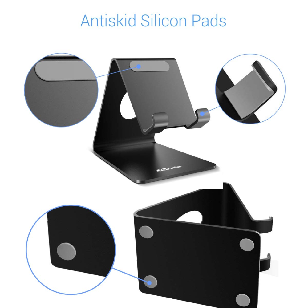 Portronics Modesk Phone Holder - Black