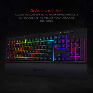 Redragon Shiva K512 Wired Membrane RGB Keyboard - Black