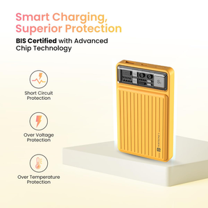Portronics Luxcell Mini 10K 10000mAh Charging Power Bank - Yellow
