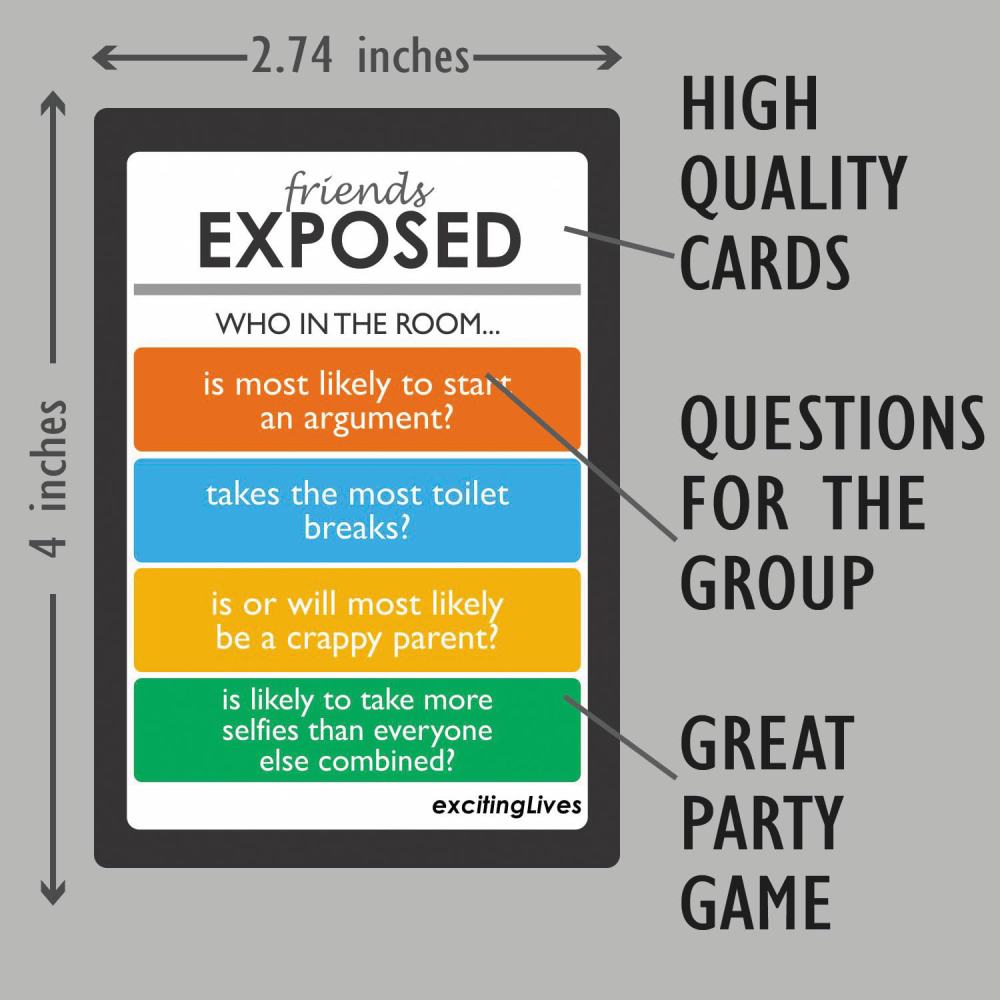 Exciting Lives Friends Exposed Party Card Game