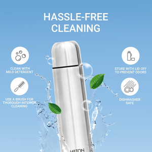 Milton Flip Lid 1000ml Thermosteel Flask - Steel