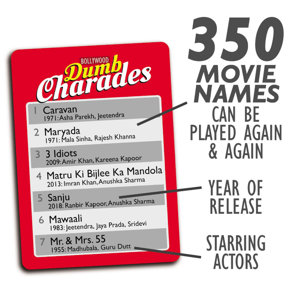 Exciting Lives Bollywood Dumb Charades Card Game