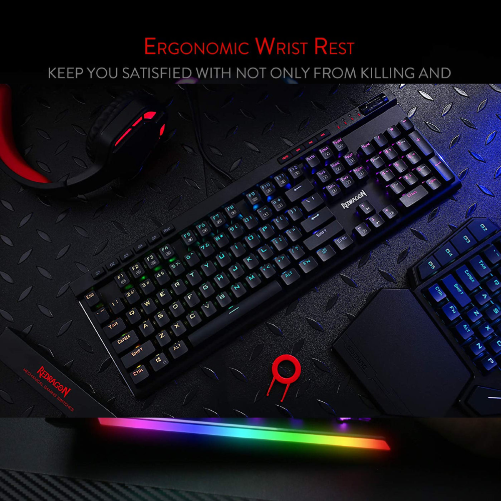 Redragon Vata K580 Wired Mechanical Keyboard - Blue Switches