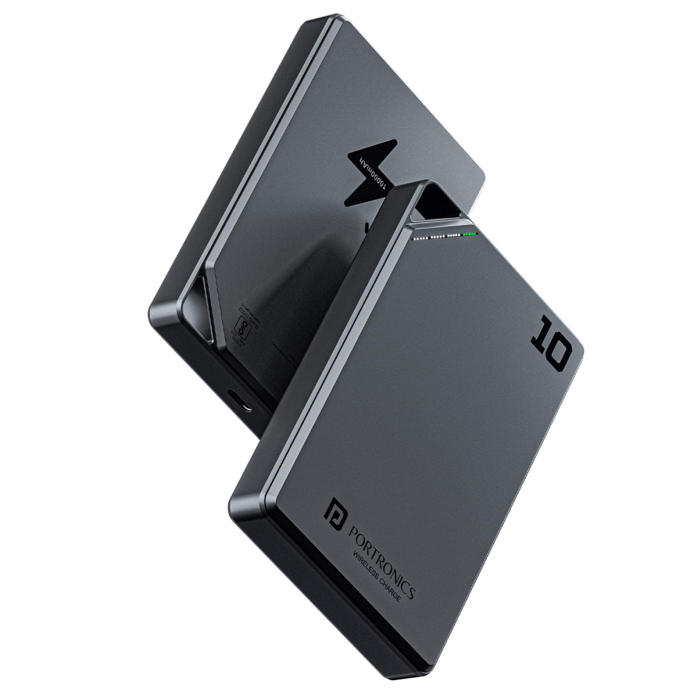 Portronics Boosty 10k 10000mAh 15W MagSafe Charging Power Bank - Black