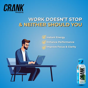 Crank Energy Shot – Peppermint Flavour, Pack of 12 (60ml each)
