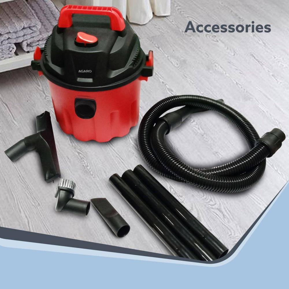 Agaro 1000W Wet & Dry Rapid Vacuum Cleaner - Red & Black
