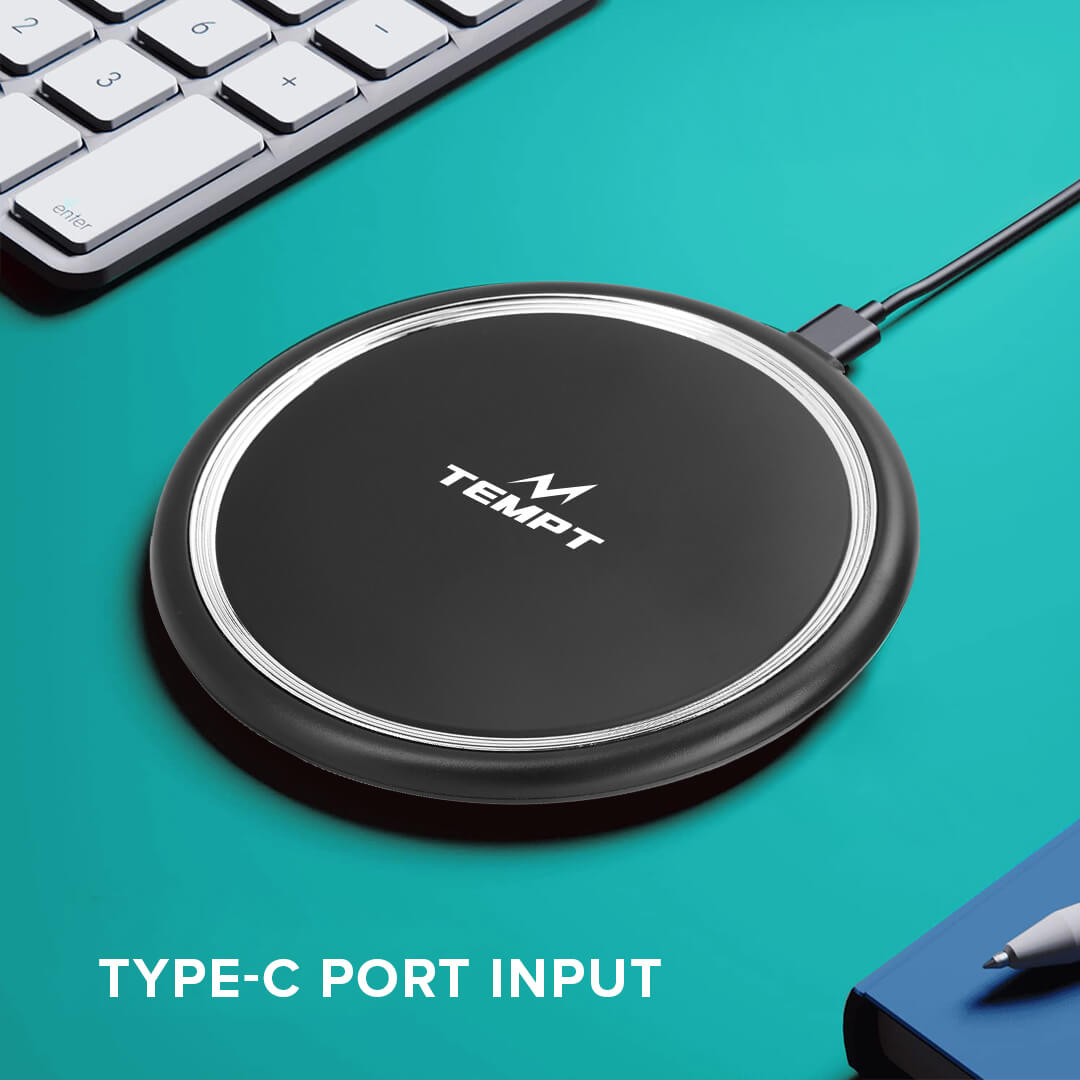Tempt Powerpad Qi Certified USB Wireless Mobile Charger 