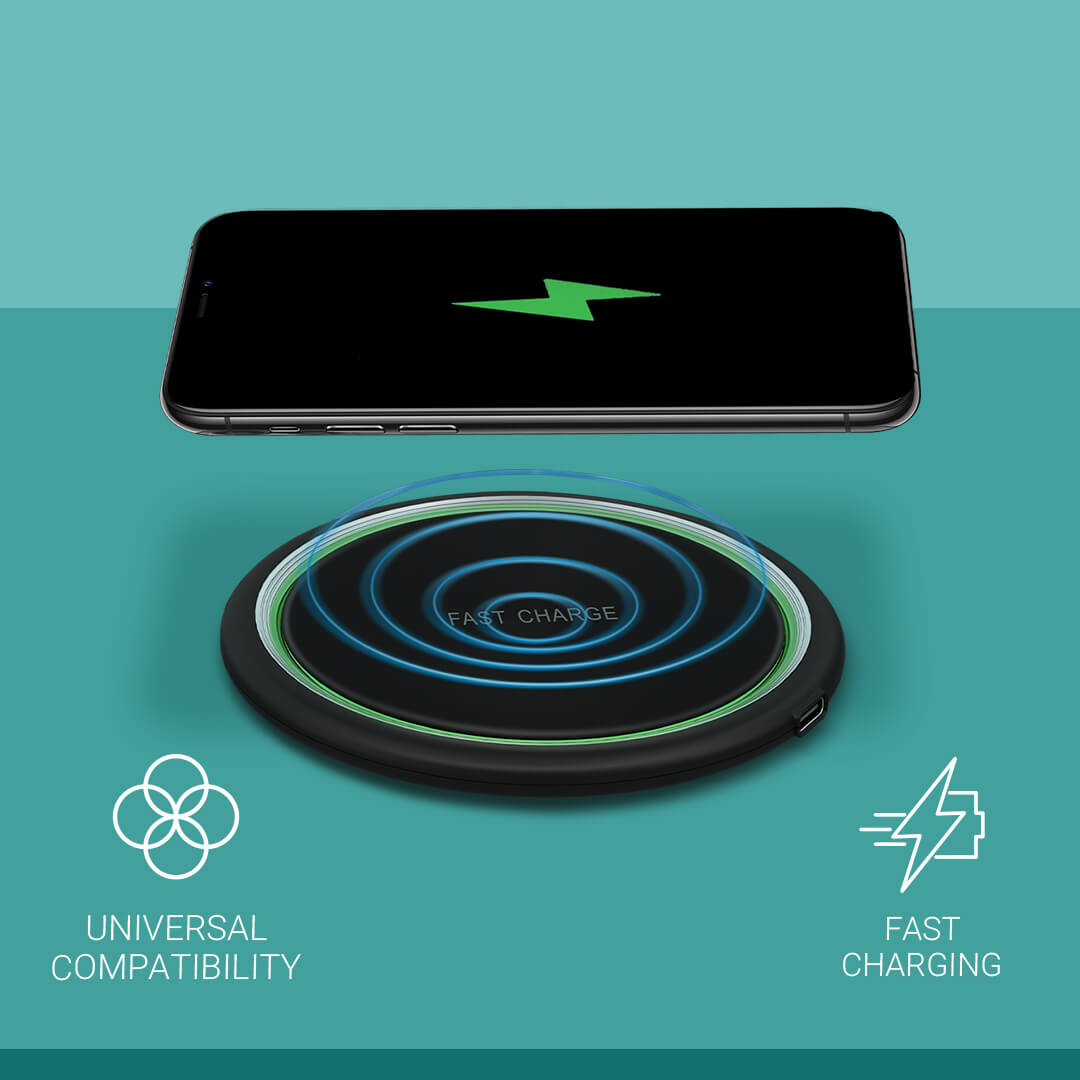 Tempt Powerpad Qi Certified USB Wireless Mobile Charger 