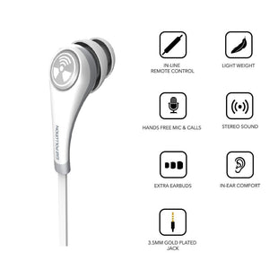 iFrogz Audio- Ear Pollution Plugz with Mic - White