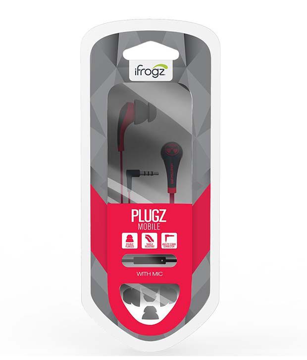 iFrogz Audio- Ear Pollution Plugz with Mic - Red